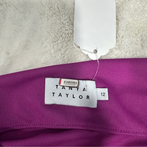 Tanya Taylor Size 12 Purple Elegant Ruched Cut Out Side Slit Nami Gown Dress - Picture 9 of 16